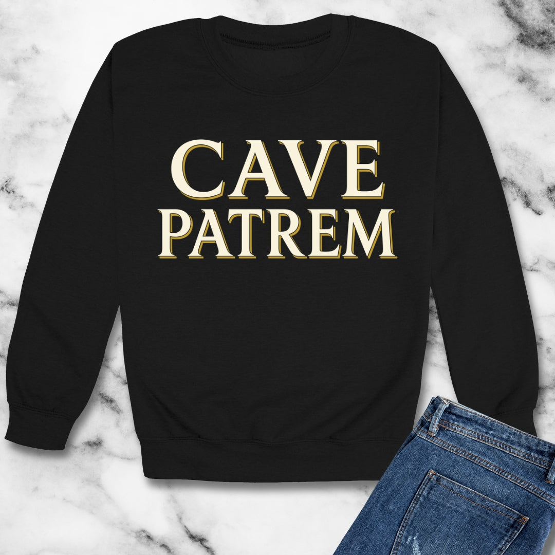 Cave Patrem Beware Father Unisex Heavy Crewneck Sweatshirt