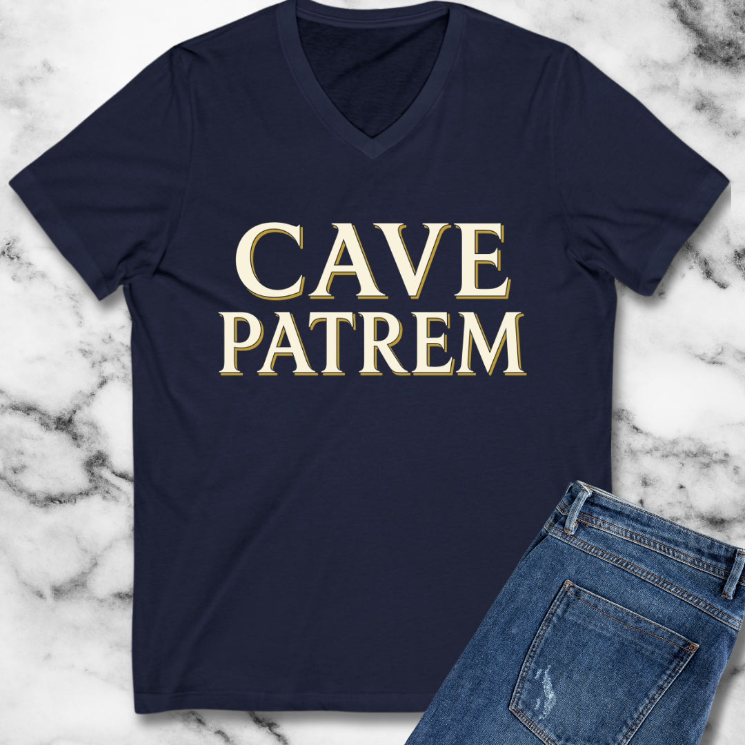 Cave Patrem Beware Father V-Neck