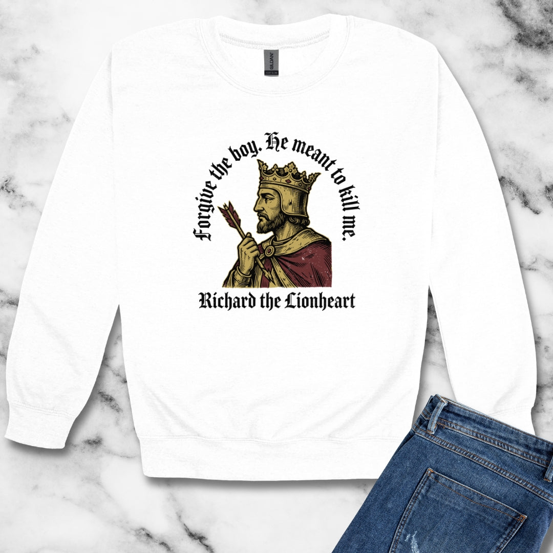 Forgive the Boy Richard the Lionheart Unisex Heavy Crewneck Sweatshirt