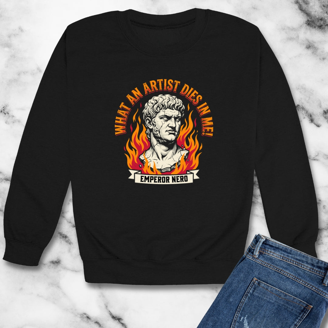What an Artist Dies in Me Emperor Nero Unisex Heavy Crewneck Sweatshirt
