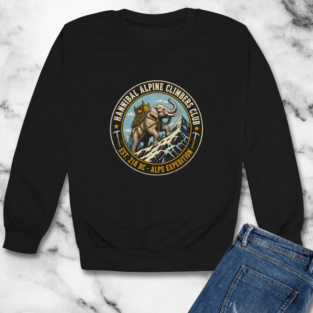 Hannibal Alpine Climbers Club Unisex Heavy Crewneck Sweatshirt