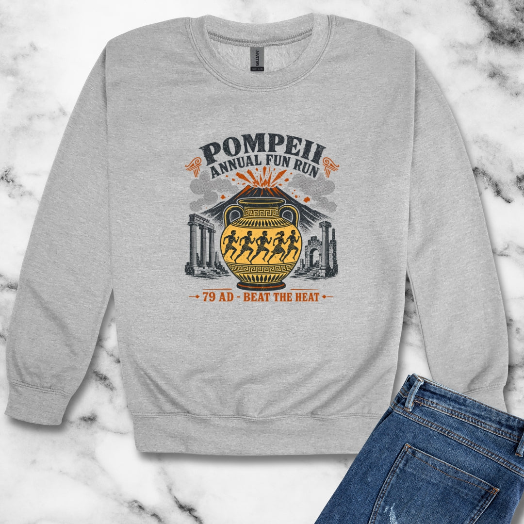 Pompeii Fun Run Beat the Heat Unisex Heavy Crewneck Sweatshirt