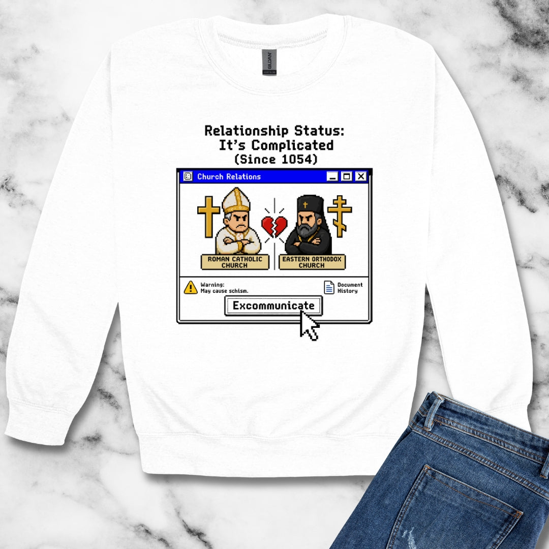 Great Schism 8 Bit Relationship Status Unisex Heavy Crewneck Sweatshirt