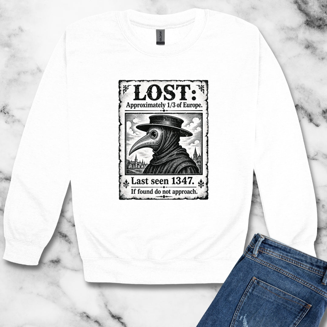 Lost Black Plague Poster Unisex Heavy Crewneck Sweatshirt