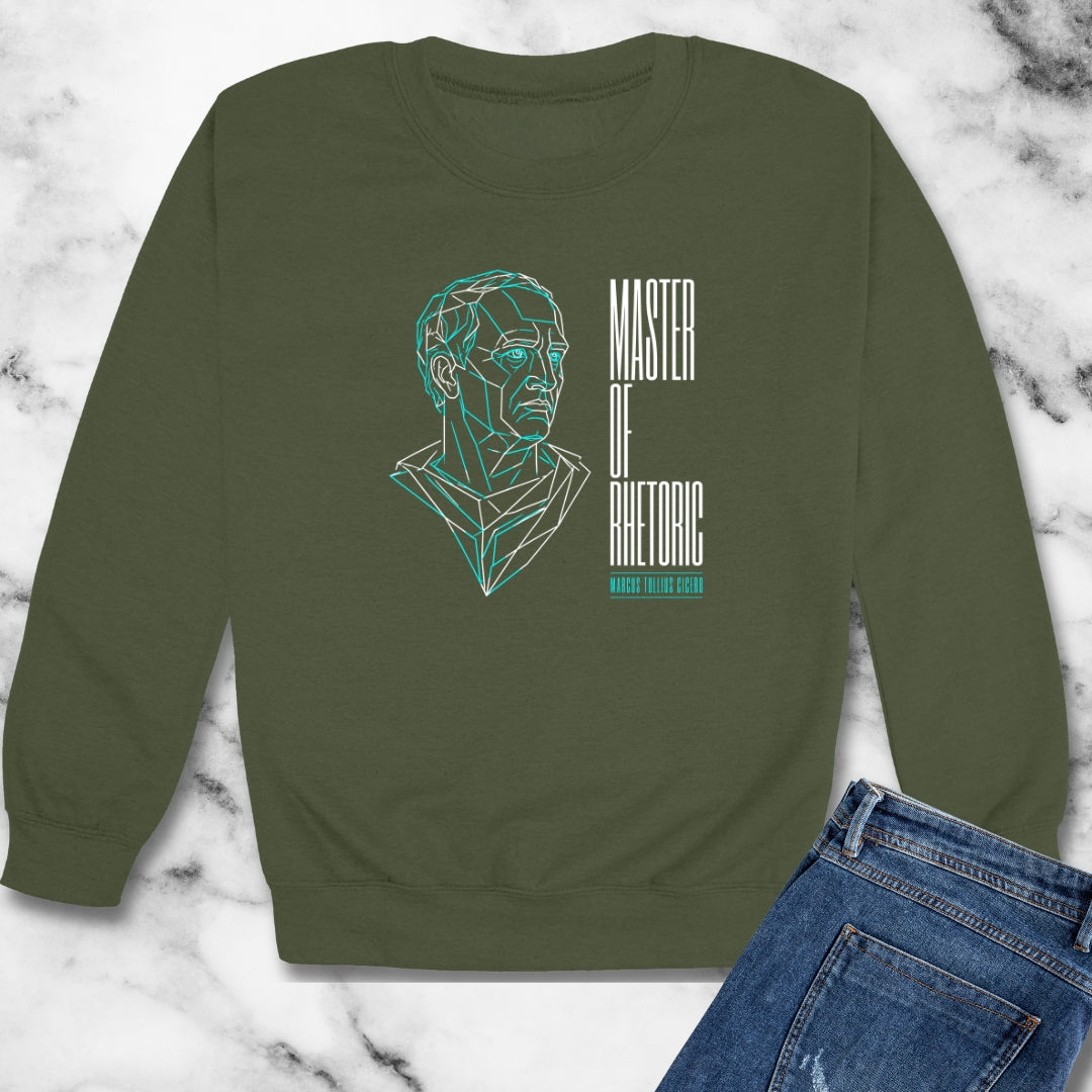Cicero Master of Rhetoric Line Art Unisex Heavy Crewneck Sweatshirt