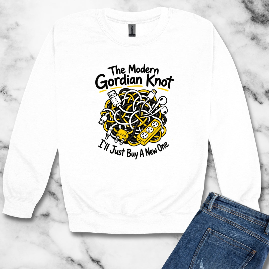 Modern Gordian Knot Unisex Heavy Crewneck Sweatshirt