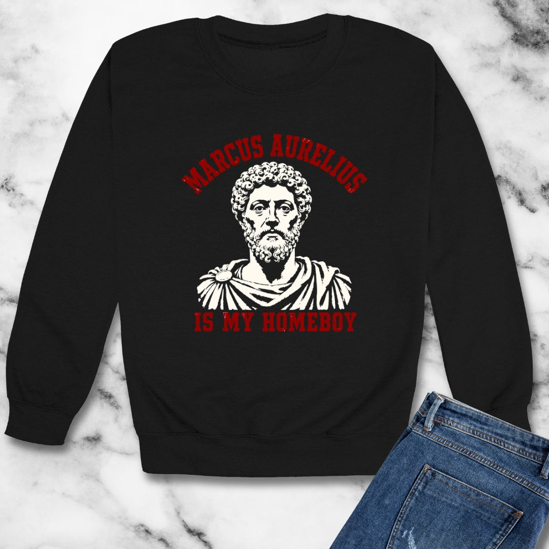 Marcus Aurelius is My Homeboy Unisex Heavy Crewneck Sweatshirt