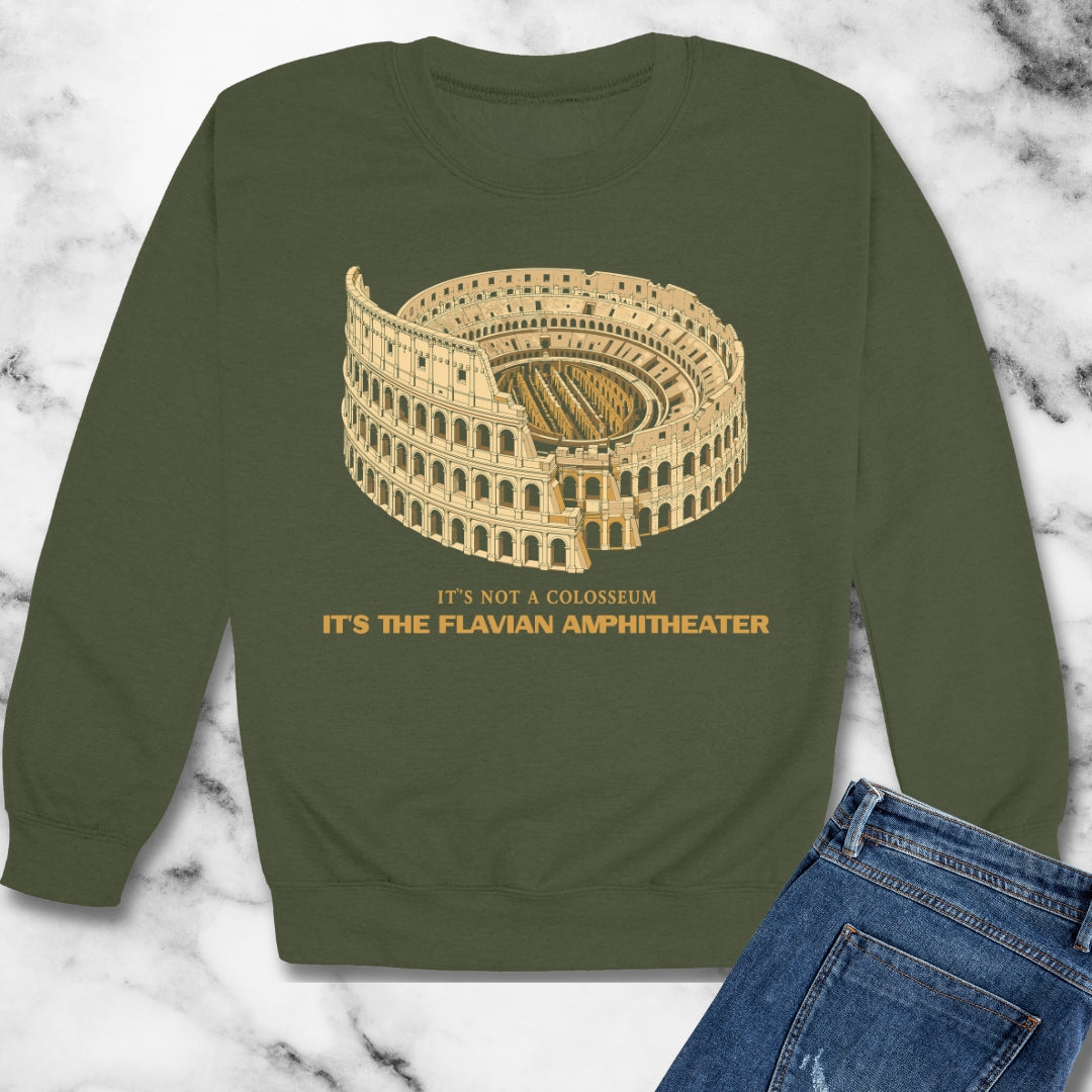 Not Colosseum Flavian Amphitheater Unisex Heavy Crewneck Sweatshirt