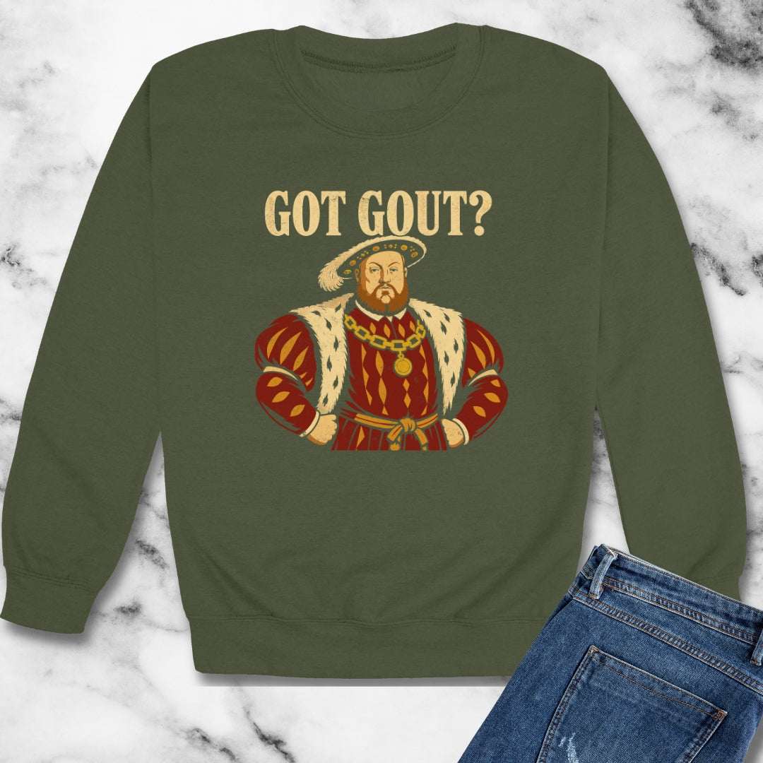 Got Gout Henry VIII Unisex Heavy Crewneck Sweatshirt