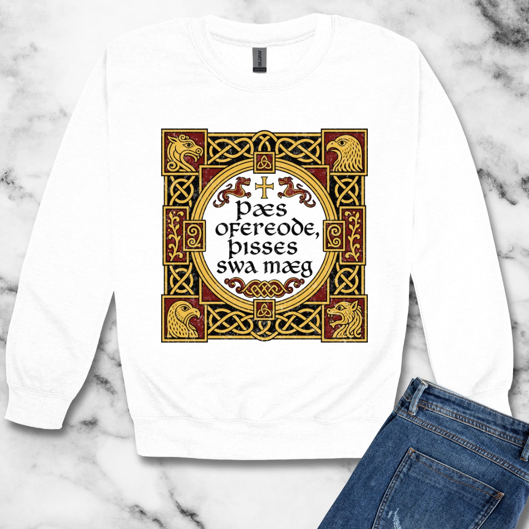This Too Shall Pass Old English Unisex Heavy Crewneck Sweatshirt