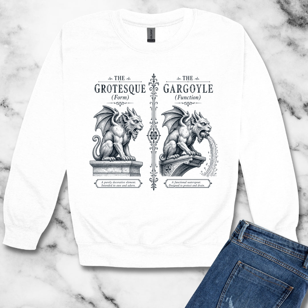 Gargoyle vs Grotesque Unisex Heavy Crewneck Sweatshirt