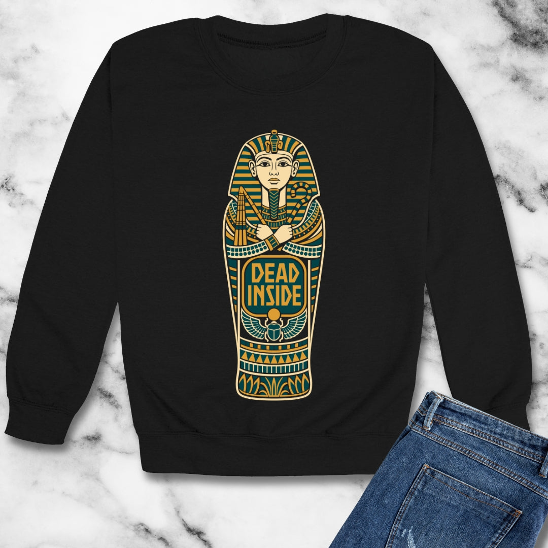 Dead Inside Sarcophagus Unisex Heavy Crewneck Sweatshirt