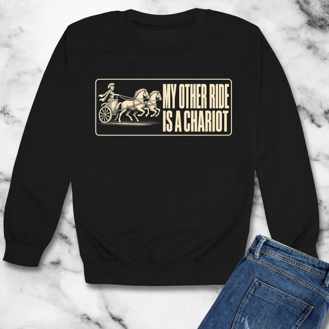 My Other Ride is a Chariot Unisex Heavy Crewneck Sweatshirt