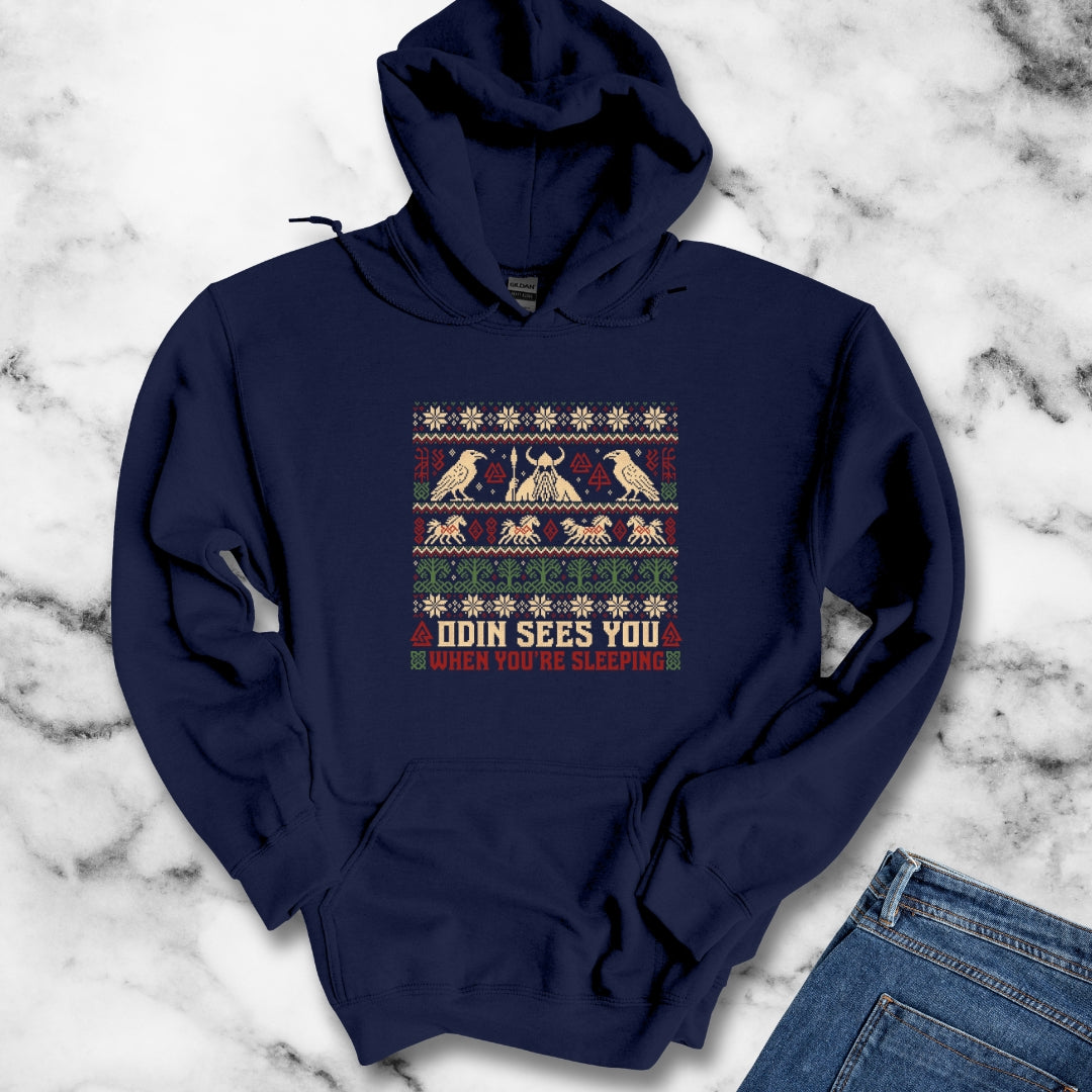 Odin Ugly Christmas Sweater Style Hoodie