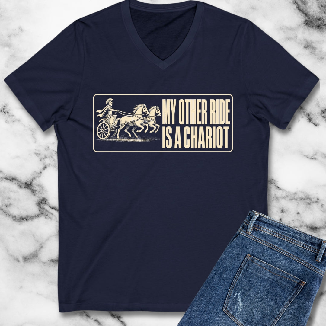 My Other Ride is a Chariot V-Neck
