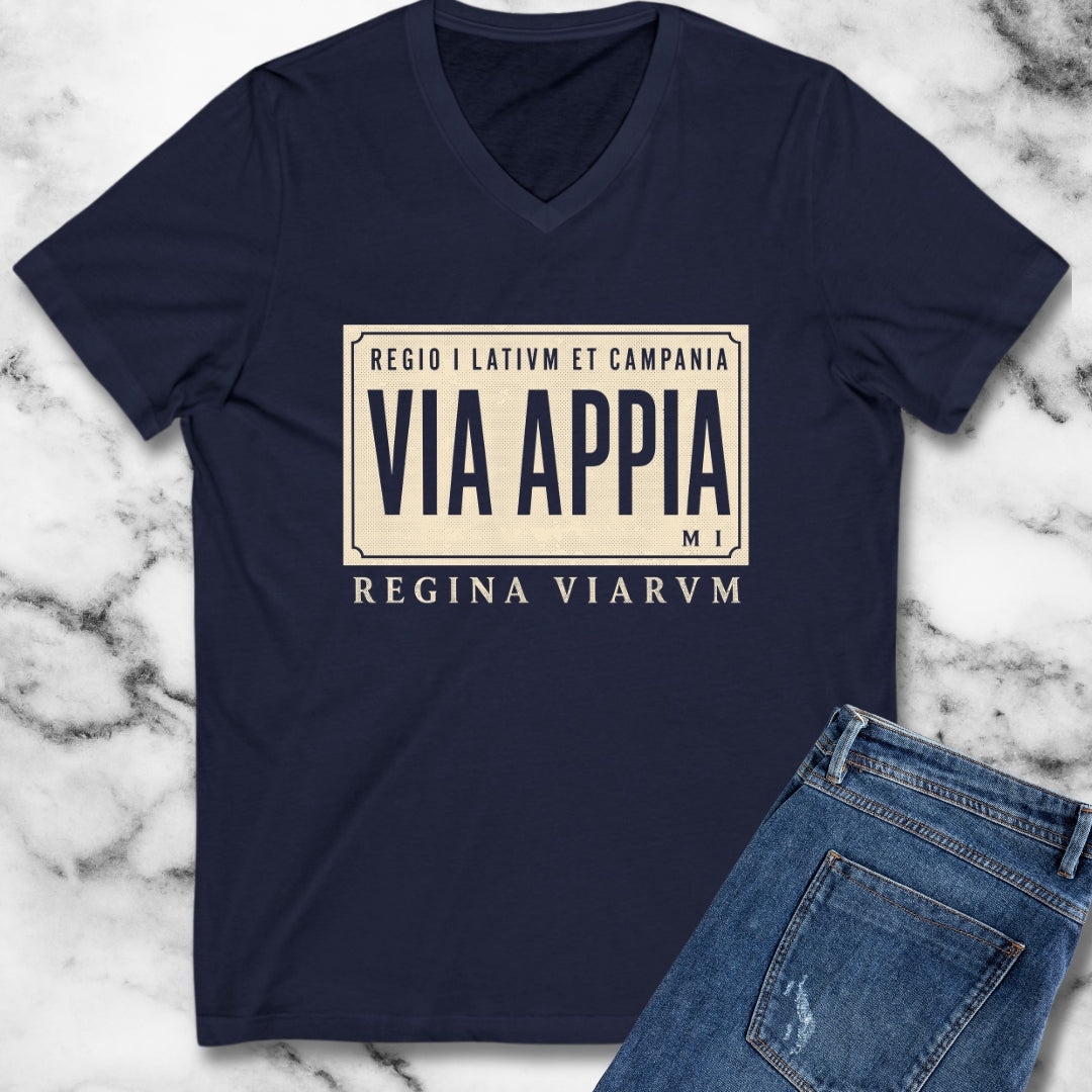 Via Appia Queen of the Roads V-Neck