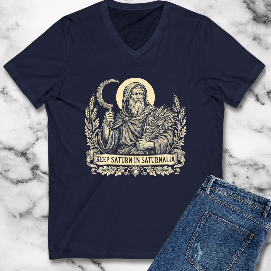 Keep Saturn In Saturnalia V-Neck