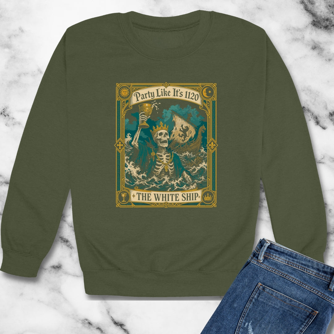 Party Like It's 1120 White Ship Unisex Heavy Crewneck Sweatshirt
