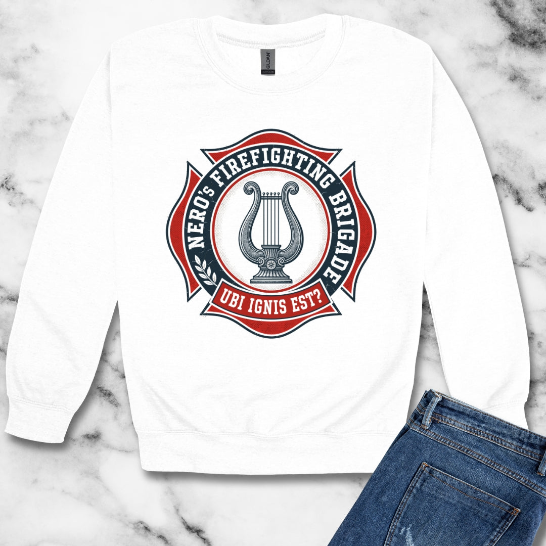 Emperor Nero's Fire fighting Brigade Unisex Heavy Crewneck Sweatshirt