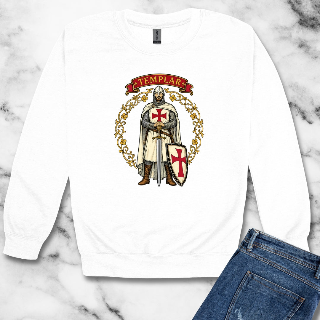 Knight Templar Filigree Unisex Heavy Crewneck Sweatshirt