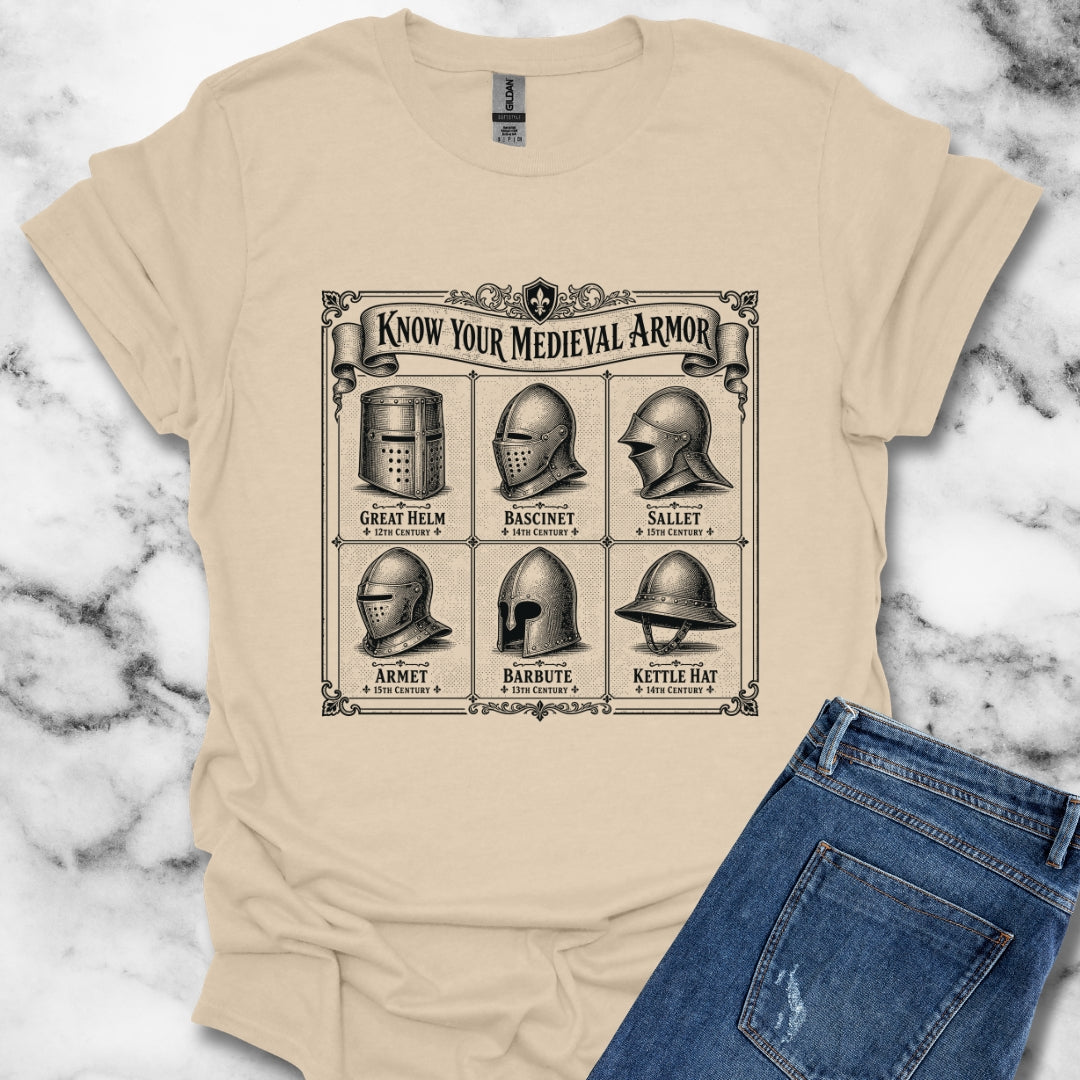 Medieval Armor Helmets T-Shirt