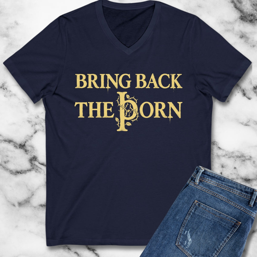 Bring Back Old English Thorn Letter V-Neck