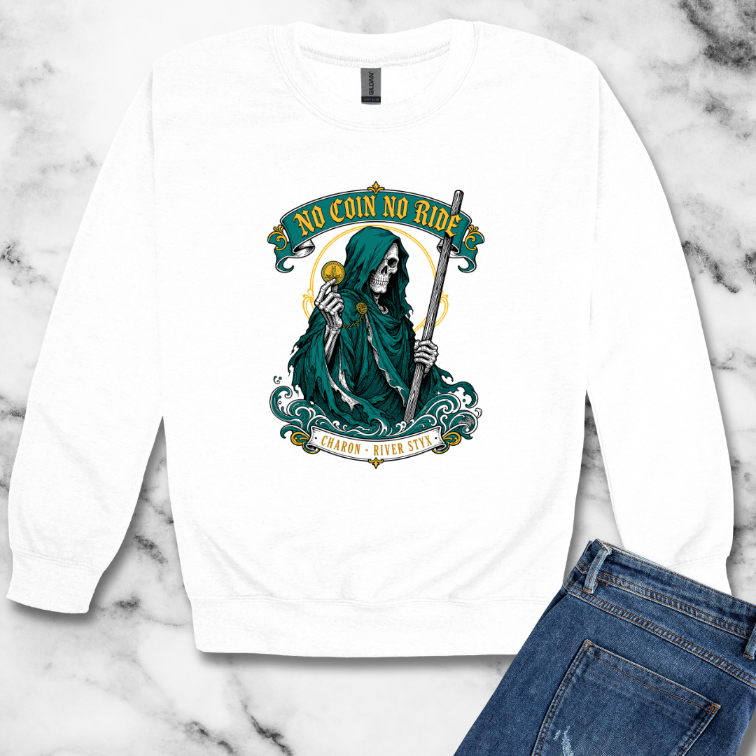 Charon River Styx Unisex Heavy Crewneck Sweatshirt