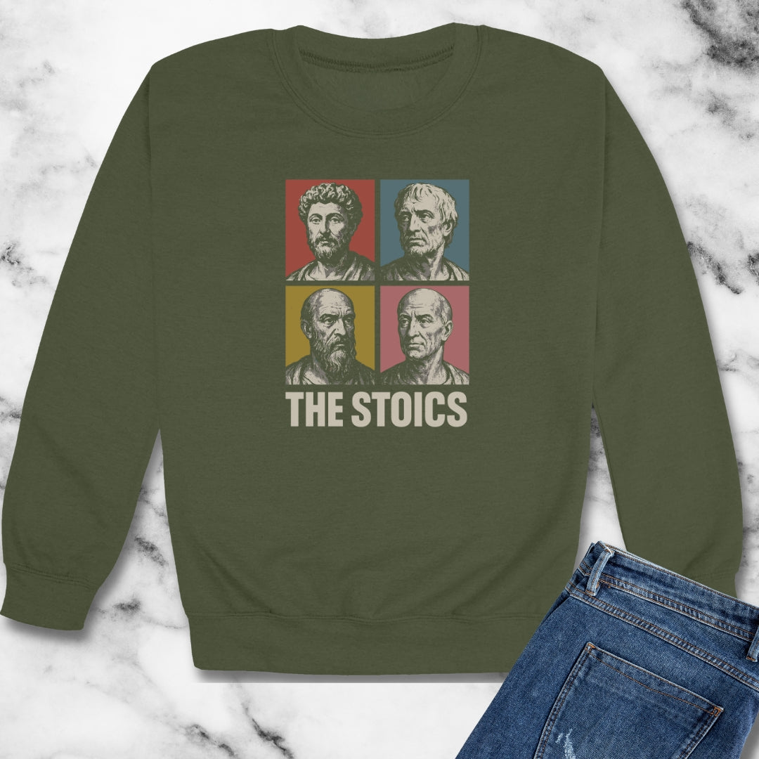 The Stoics Pop Art Unisex Heavy Crewneck Sweatshirt