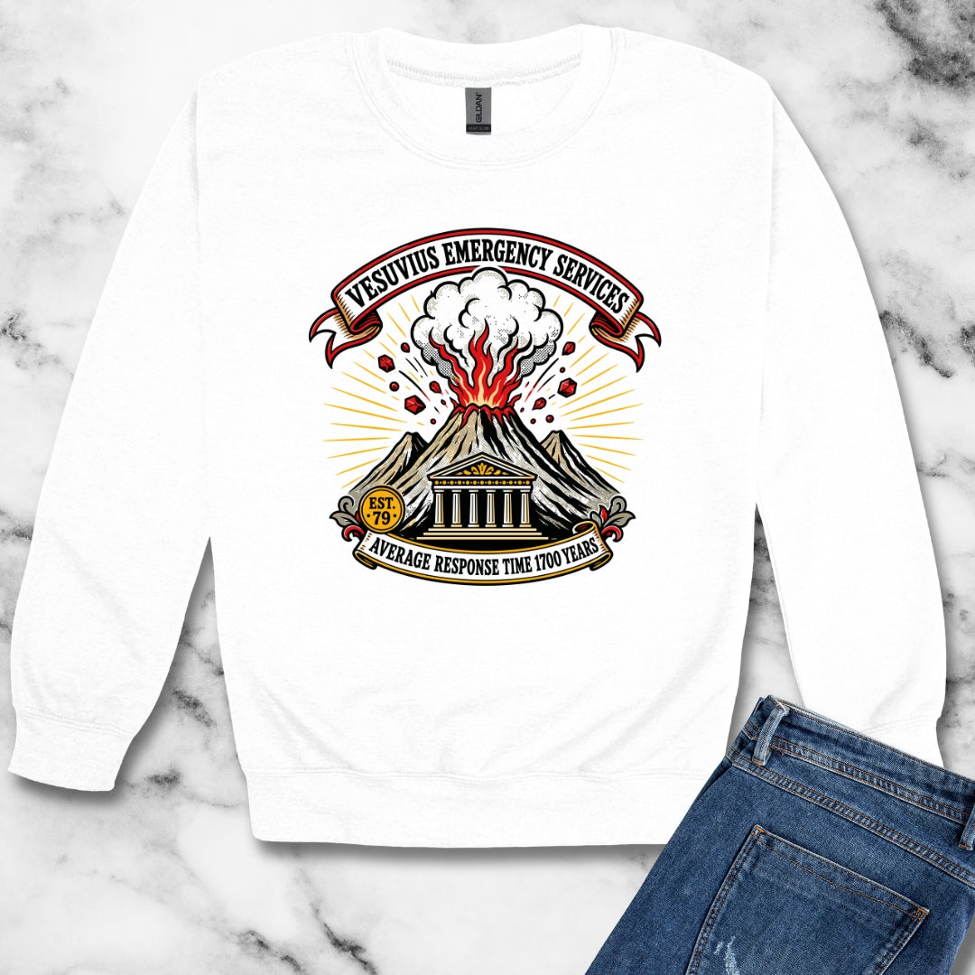 Vesuvius Emergency Services Est 79 Unisex Heavy Crewneck Sweatshirt