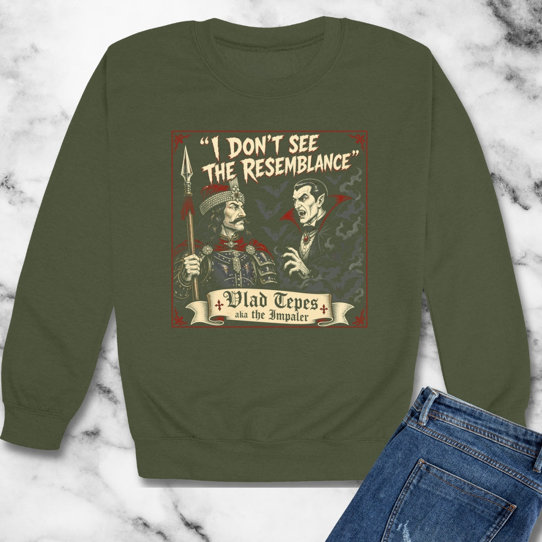 Vlad Tepes Dracula No Resemblance Unisex Heavy Crewneck Sweatshirt