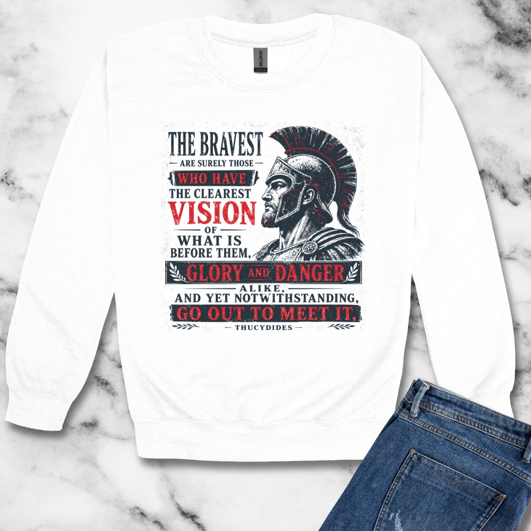 Thucydides Quote Bravest Clear Vision Unisex Heavy Crewneck Sweatshirt