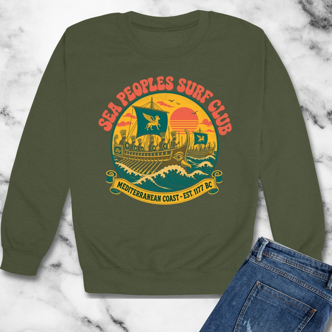 Sea People's Surf Club Unisex Heavy Crewneck Sweatshirt