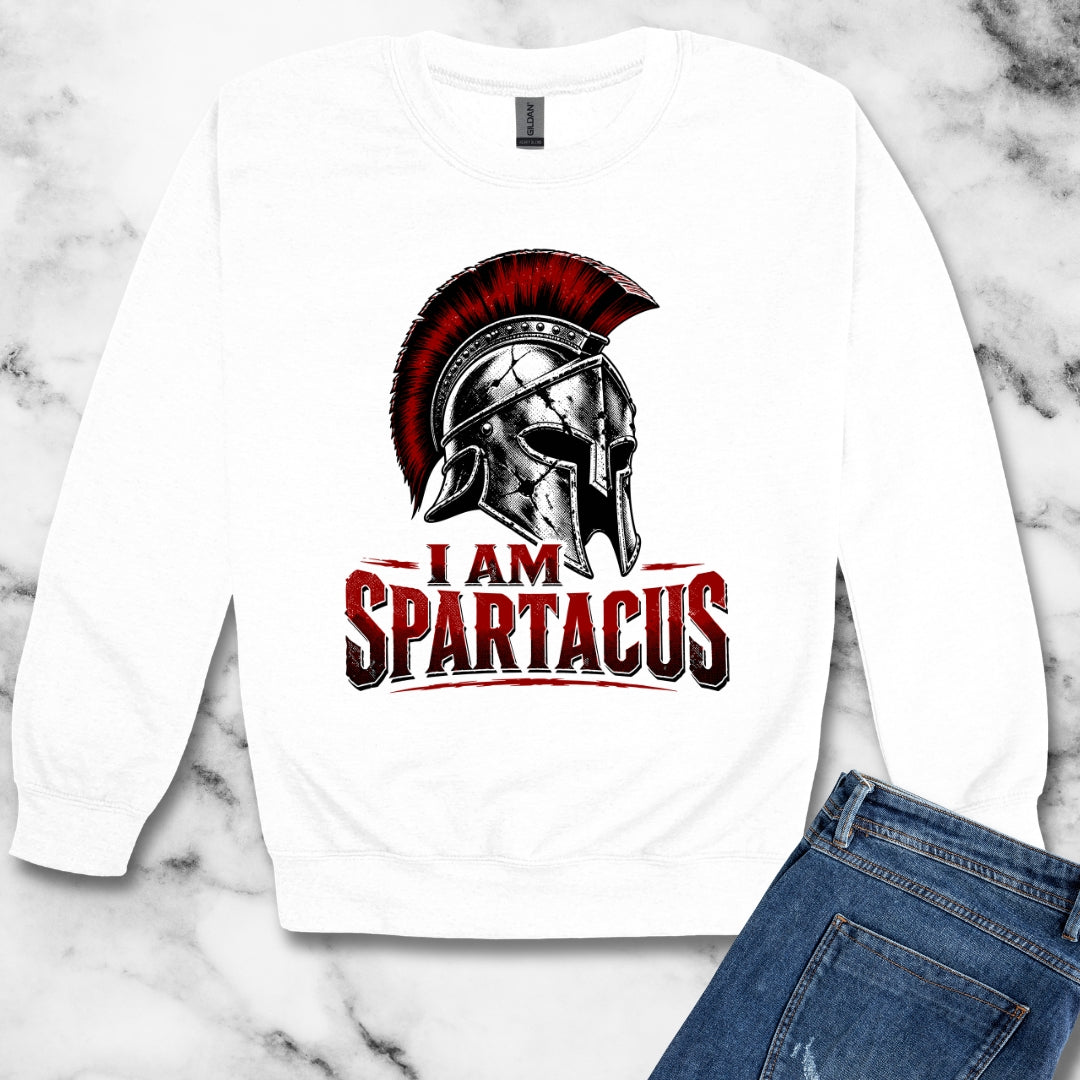 I Am Spartacus Helmet Unisex Heavy Crewneck Sweatshirt