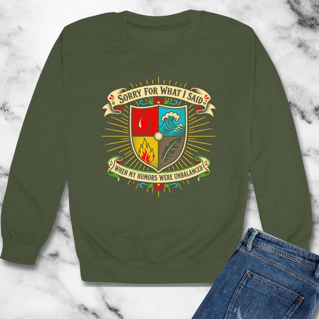 Sorry for What I Said Humors Unisex Heavy Crewneck Sweatshirt