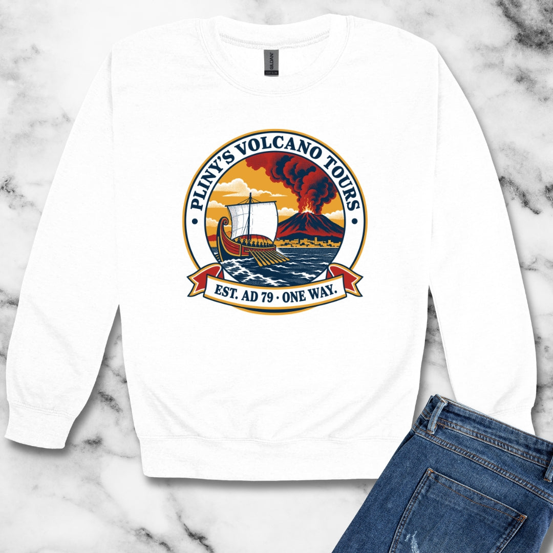 Pliny's Volcano Tours Unisex Heavy Crewneck Sweatshirt