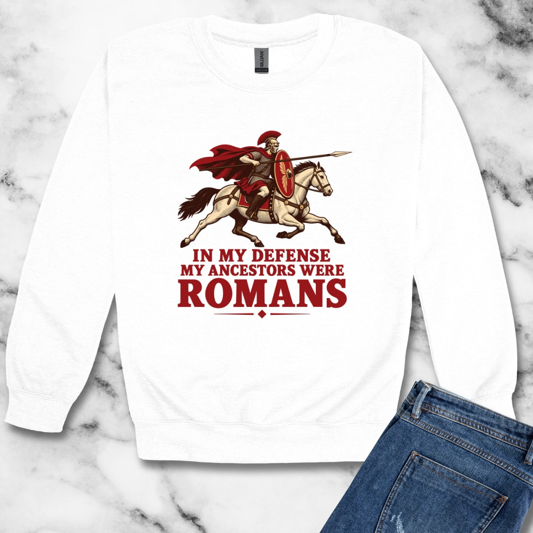 Ancestors Were Roman Unisex Heavy Crewneck Sweatshirt