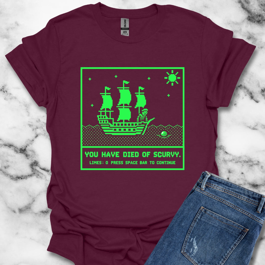 8 Bit Died of Scurvy T-Shirt