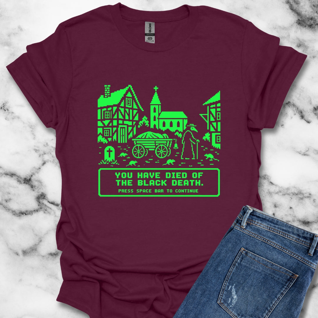 8 Bit Died of Black Plague T-Shirt
