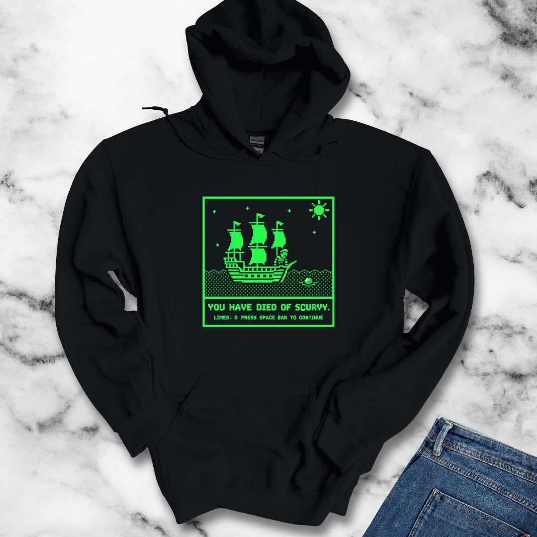 8 Bit Died of Scurvy Hoodie