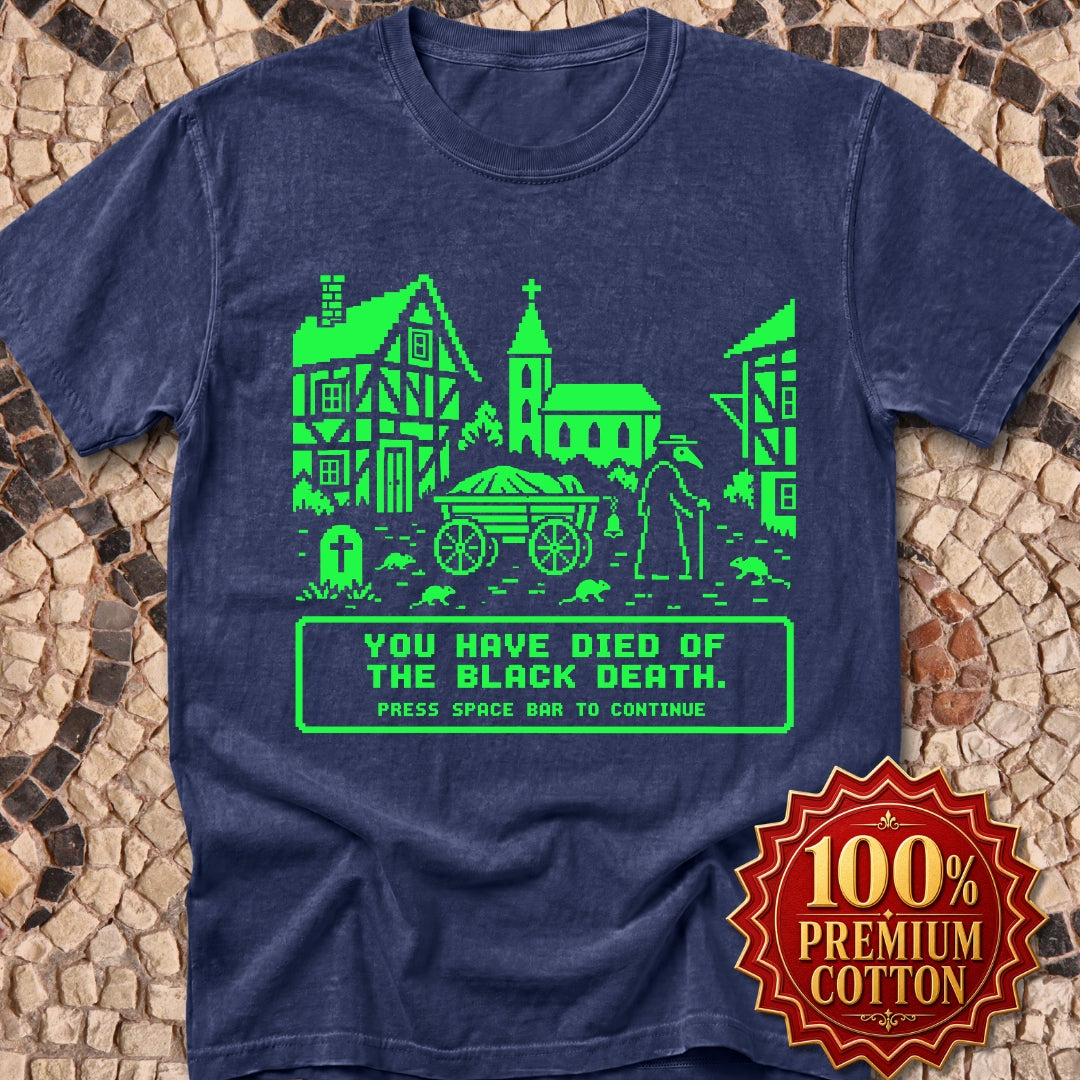 8 Bit Died of Black Plague Premium Tee