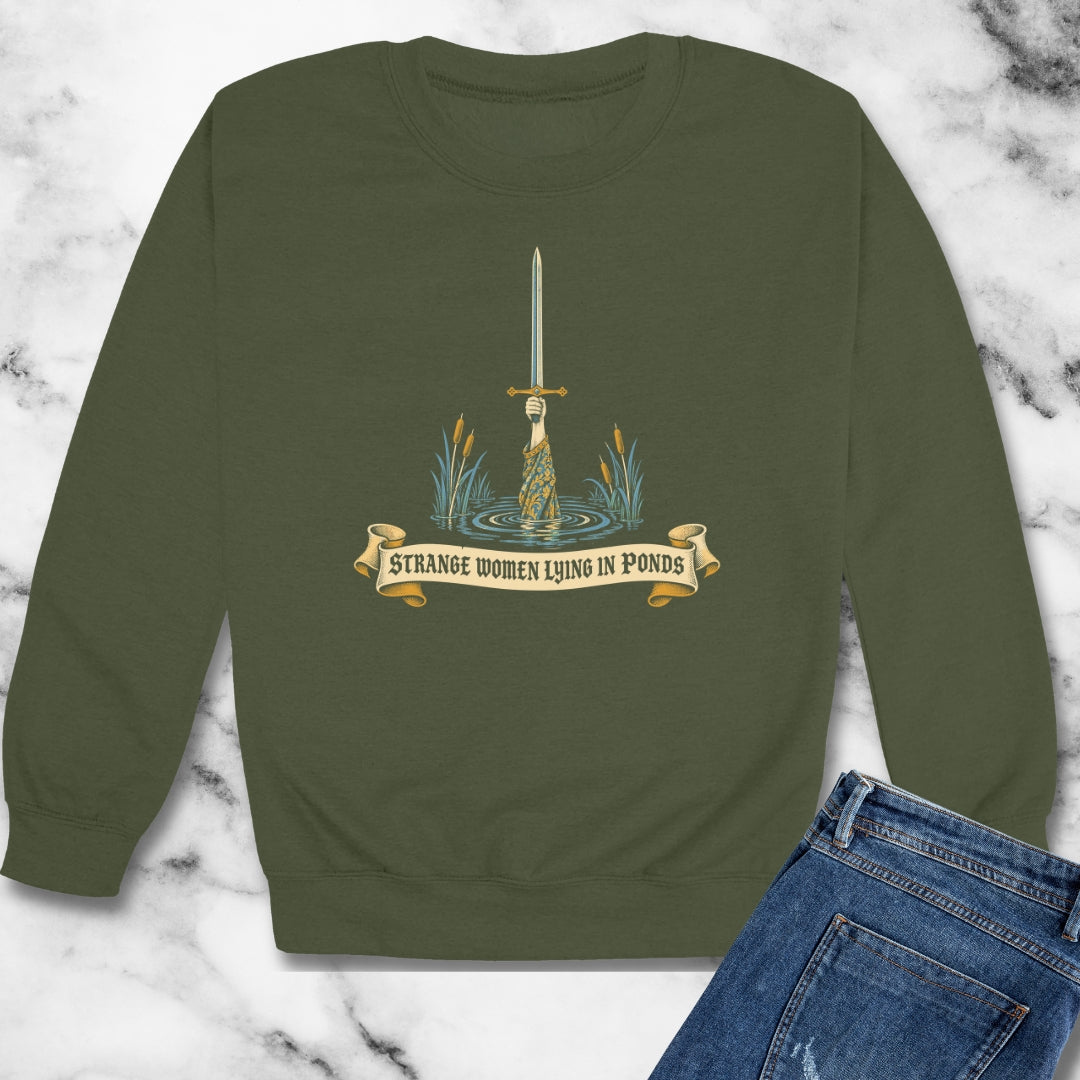 Strange Women Lying in Ponds Unisex Heavy Crewneck Sweatshirt