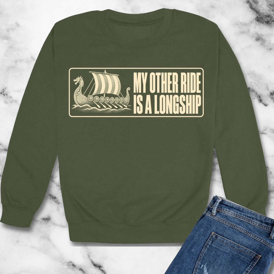 Longship My Other Ride Unisex Heavy Crewneck Sweatshirt