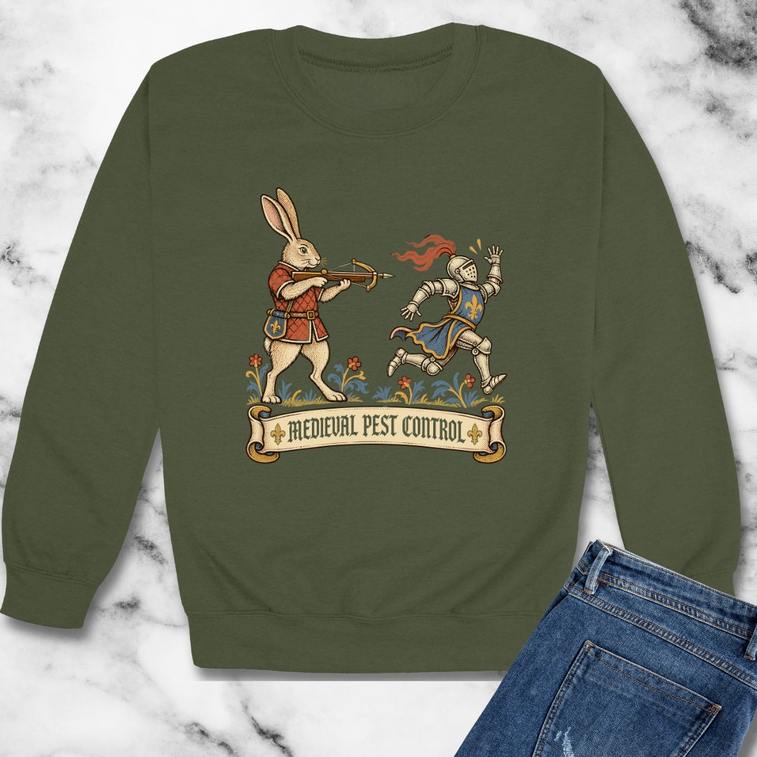 Medieval Pest Control Unisex Heavy Crewneck Sweatshirt