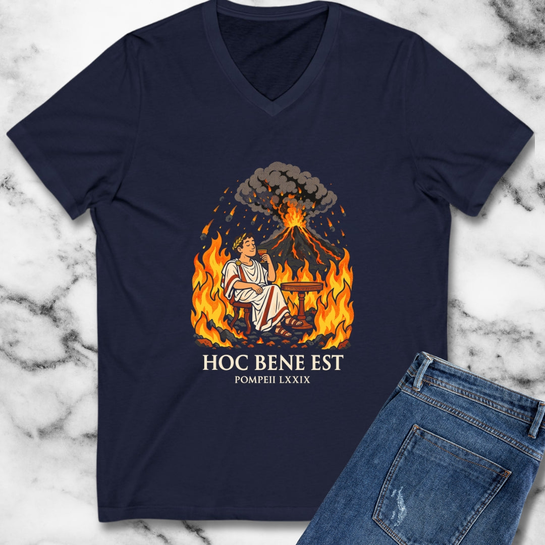 Hoc Bene Est Pompeii V-Neck