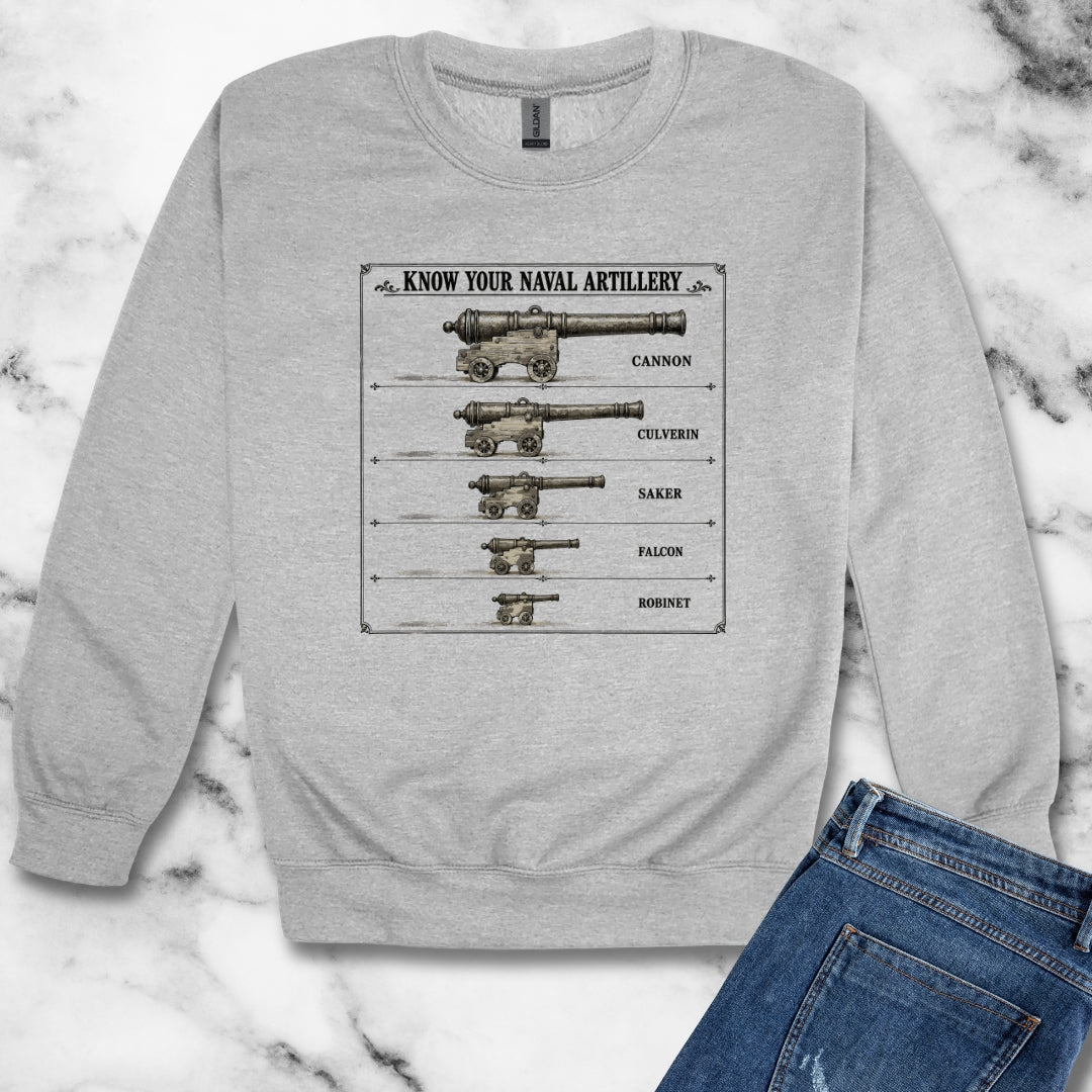 Know Your Naval Artillery Unisex Heavy Crewneck Sweatshirt