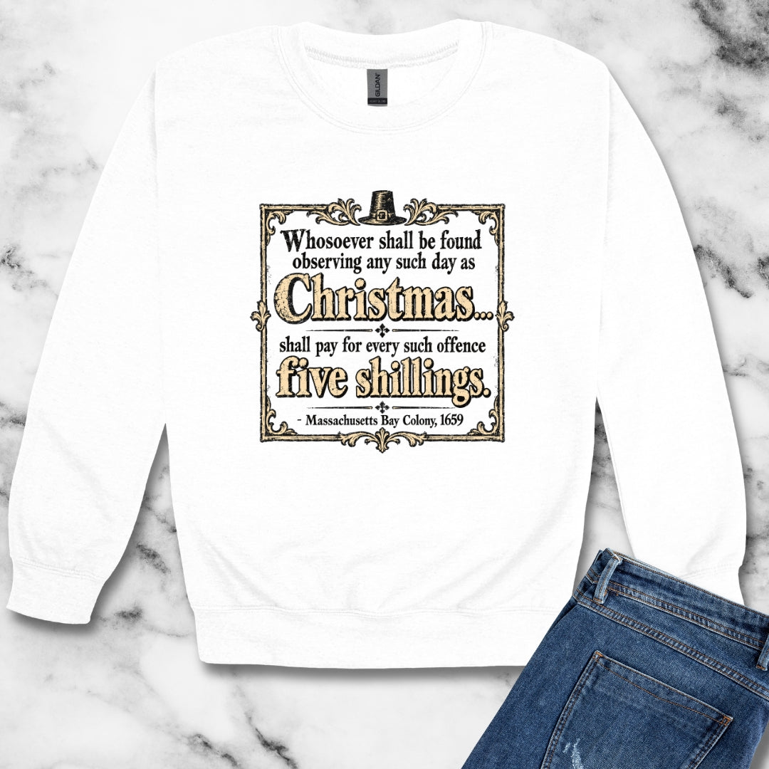 Christmas Banned in Massachusetts Bay Colony Unisex Heavy Crewneck Sweatshirt