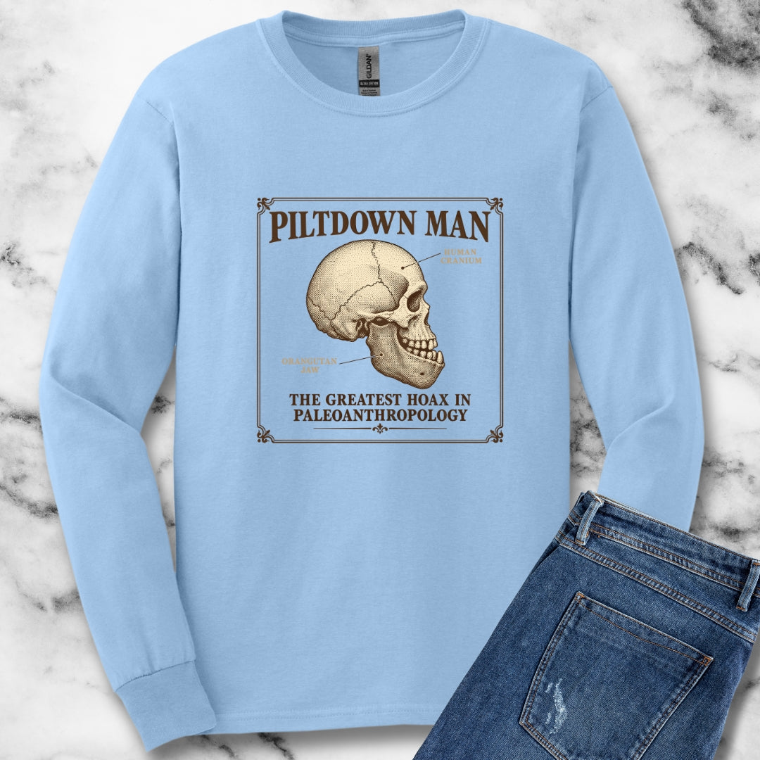Piltdown Man Scientific Illustration Unisex Long Sleeve Tee