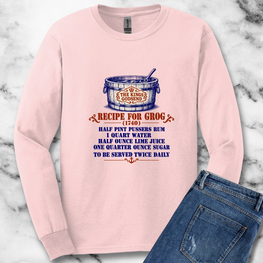 Kings Godsend Grog Recipe Unisex Long Sleeve Tee