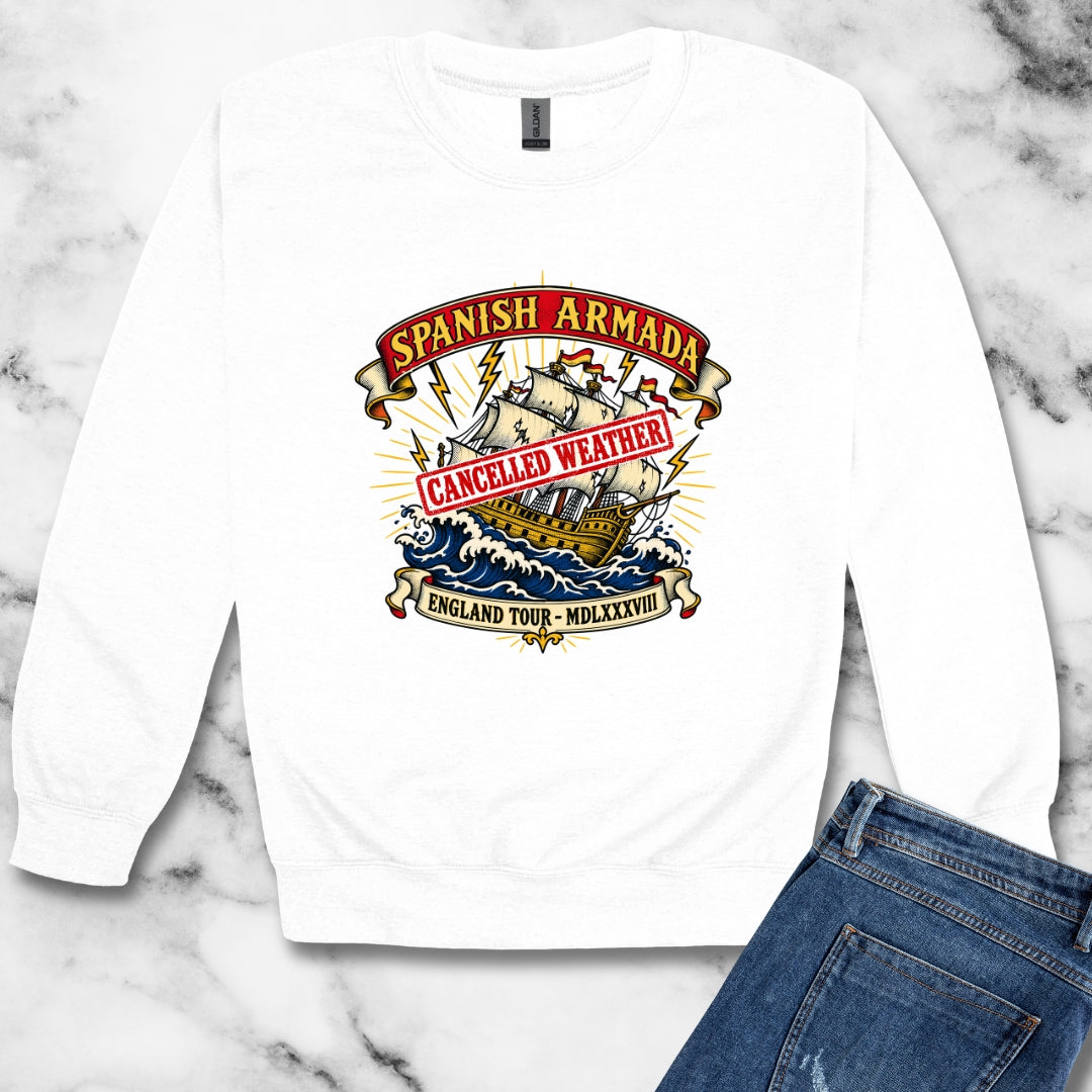 Spanish Armada Cancelled Unisex Heavy Crewneck Sweatshirt