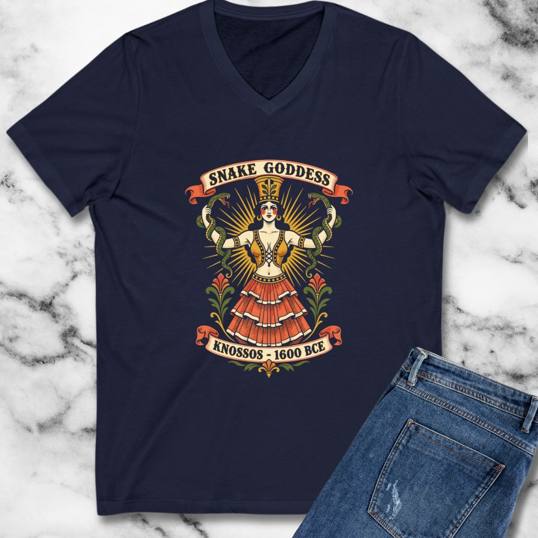 Snake Goddess Knossos V-Neck